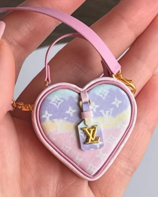 Miniature Heart Pastel Crossbody Bag (LV Inspired)