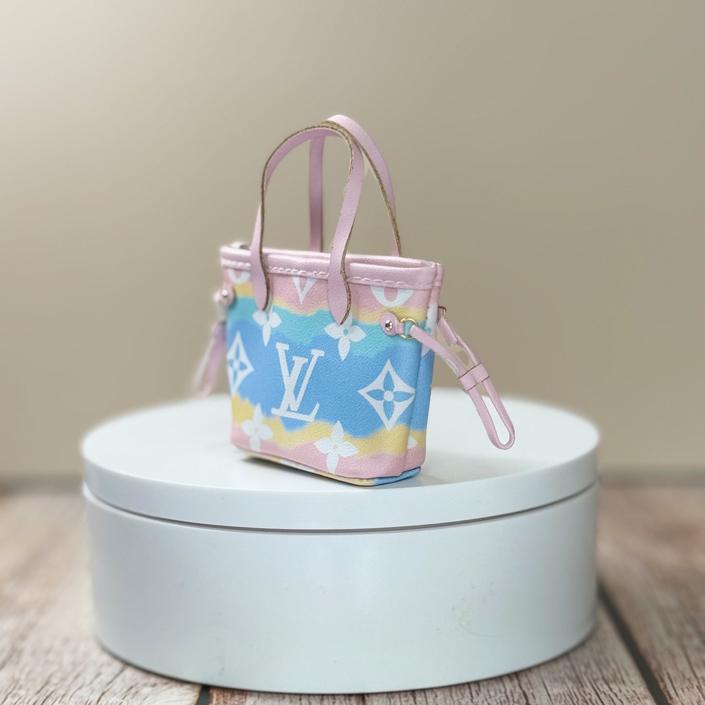 Miniature Pastel Neverful Tote (LV Inspired)