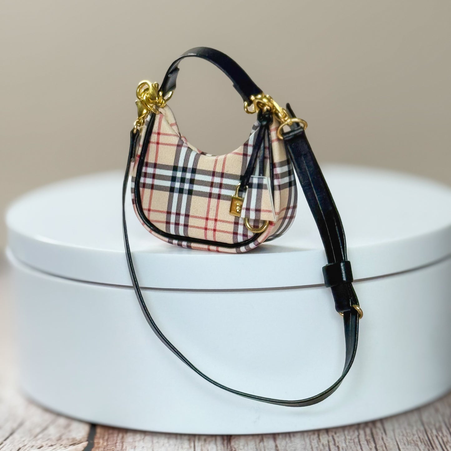 Miniature Heritage Check Shoulder Bag (Burberry Inspired)