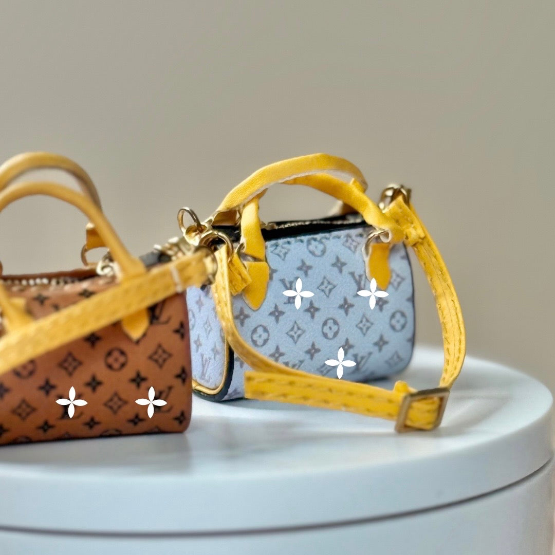 Miniature Monogram LV Speedy Designer Inspired Handbag 1:6 Scale