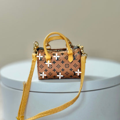 Miniature Monogram LV Speedy Designer Inspired Handbag 1:6 Scale