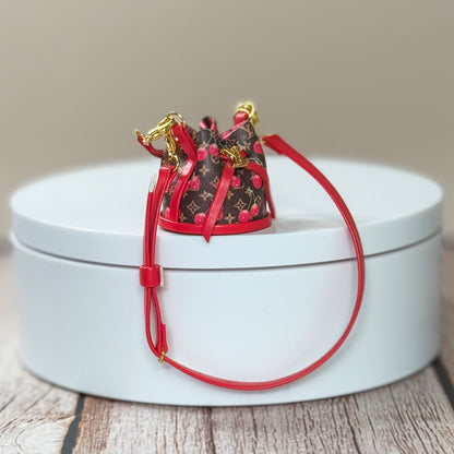 Miniature Cherry Bucket Bag (LV Inspired)