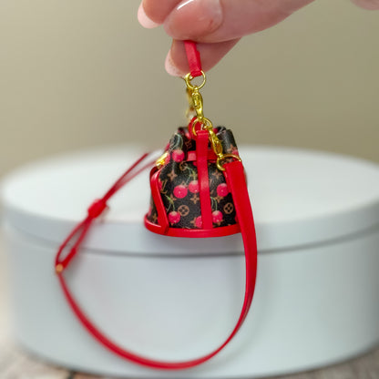 Miniature Cherry Bucket Bag (LV Inspired)