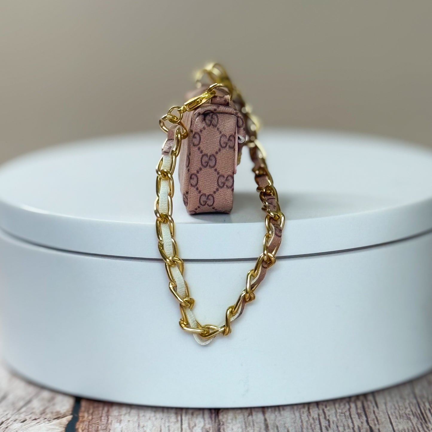 Miniature Chain Strap Foldover Bag (Gucci Inspired)