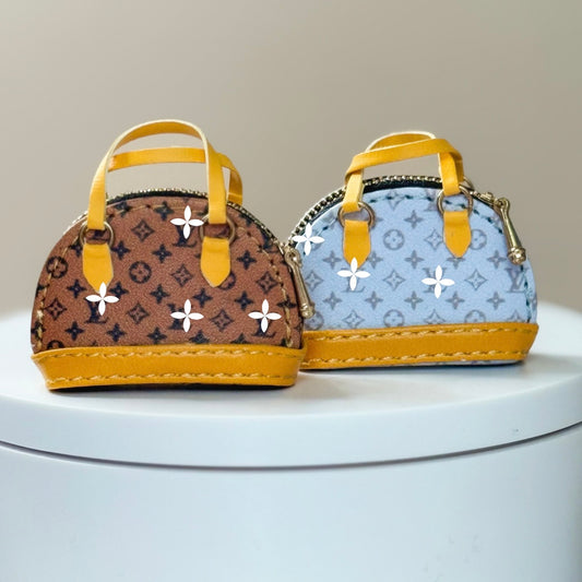 Miniature Monogram LV Designer Inspired Handbag 1:6 Scale