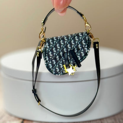 *PREORDER* Miniature Monogram D Designer Inspired Handbag 1:6 Scale