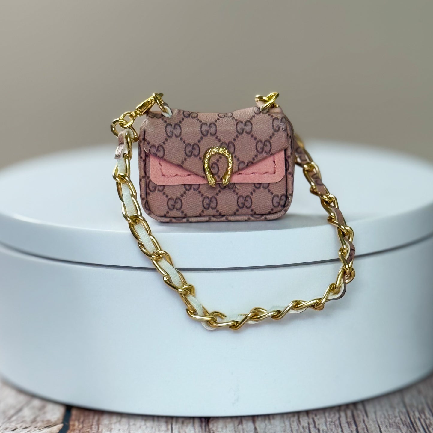 Miniature Chain Strap Foldover Bag (Gucci Inspired)